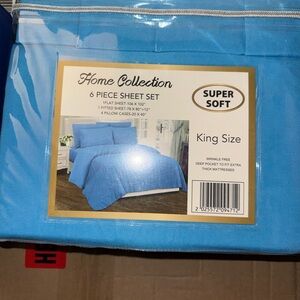Home Collection Sky Blue King Sheet Set